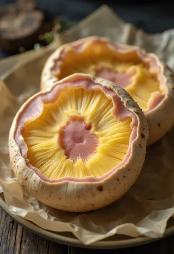 فطر بوليط ملكي مقطع طازجاً مع الثوم والزعتر