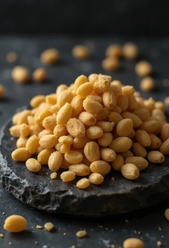 بذور الطماطم المجففة على سطح خشبي