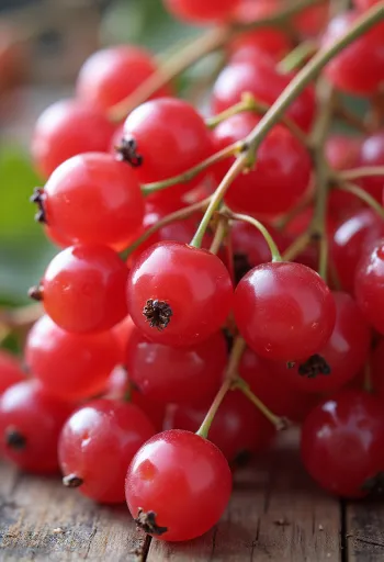 عناقيد كشمش أحمر طازجة في وعاء ومربى الكشمش