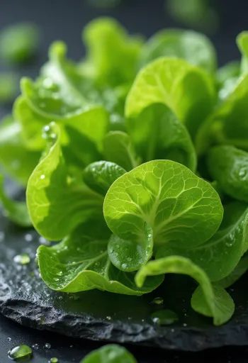 أوراق خس البحر الخضراء المجففة، نضارة البحر في صورة