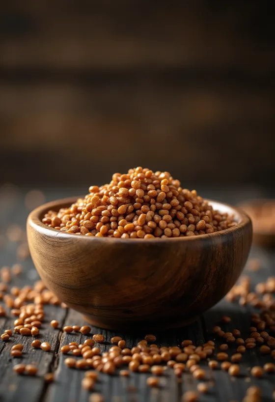 حبوب دخن الإصبع المجففة بتفاصيل دقيقة وألوان طبيعية