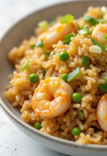 بيلاو بالروبيان، طعام استوائي متبل مقدم مع الكزبرة الطازجة