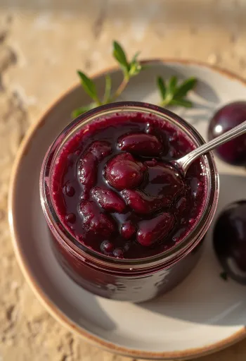 صلصة البرقوق الحلوة والحامضة تقدم مع اللحوم المشوية