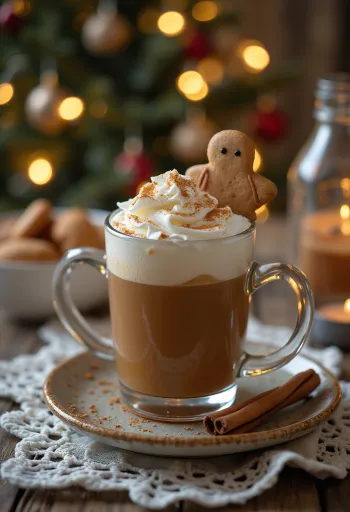 عصير تفاح بنكهة خبز الزنجبيل في كوب