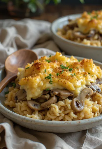 صينية الفطر النباتية جاهزة للتقديم