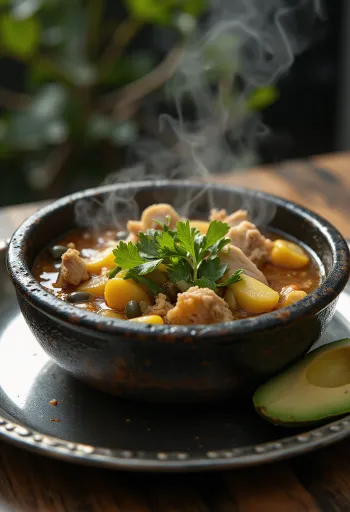 أجياكو مع الكزبرة، يقدم مع الدجاج والخضروات