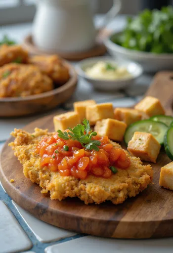 أيام جيبريك مع صلصة حارة وتوفو مقلي