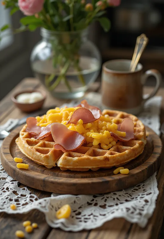 وافل لييج مالح جاهز للتقديم