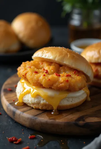 باو بان بالجبن المقلي والعسل الحار مقدم في طبق