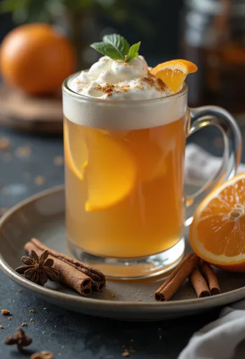 بانش عصير التفاح في كوب