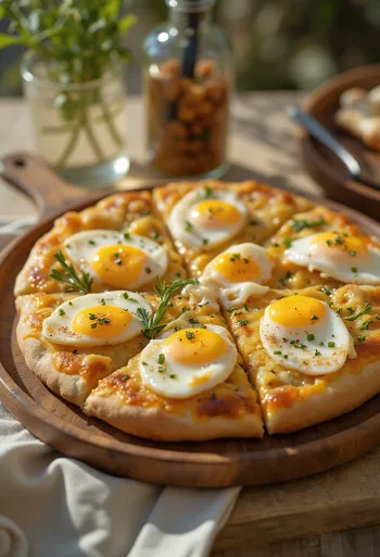 بيتزا صبيح جاهزة للتقديم