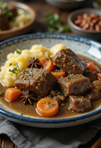 كالوبس مع الجزر المطهو، مقدم في وعاء