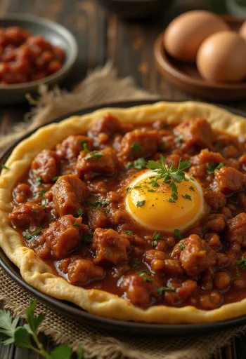 دورو وات مقدم مع بيض مسلوق وخبز إينجيرا