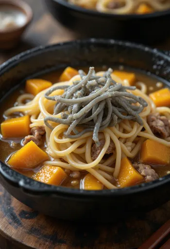 هوتو مع الكونياكو حساء ميسو غني بالنودلز والخضروات