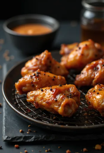 أجنحة دجاج مشوية مقرمشة