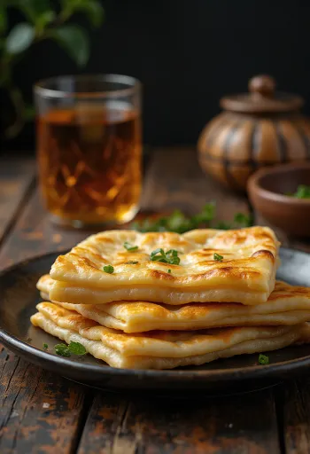 مسمن خبز مغربي مورق مخبوز طازجاً