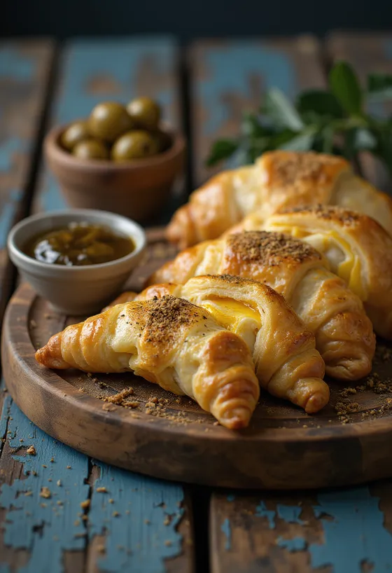 سمبوسك طازج مخبوز بالباذنجان، يقدم مع الحمص