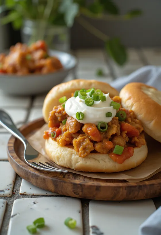 غوا باو على الطريقة المجرية مع لحم متبل وكريمة حامضة