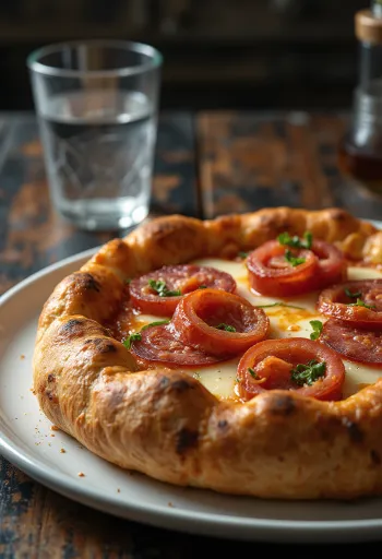 بيتزا ديافولا بأطراف محشوة وسلامي حار