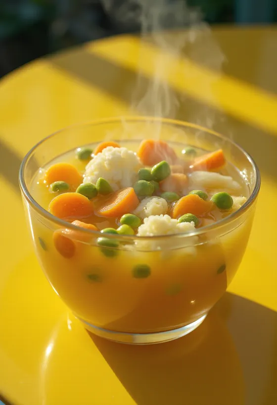 شوربة خضار طازجة مع الجزر والكرفس والبقدونس