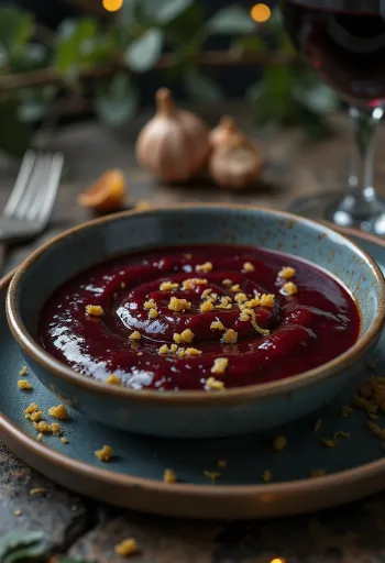 صلصة عصير العنب الأحمر والليمون المدخنة في مقلاة