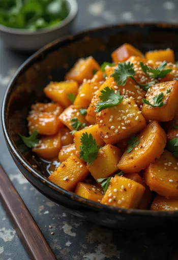 ووك اليقطين مع توفو بالكاري