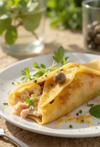 بان كيك التونة والكبر مخبوز طازجاً