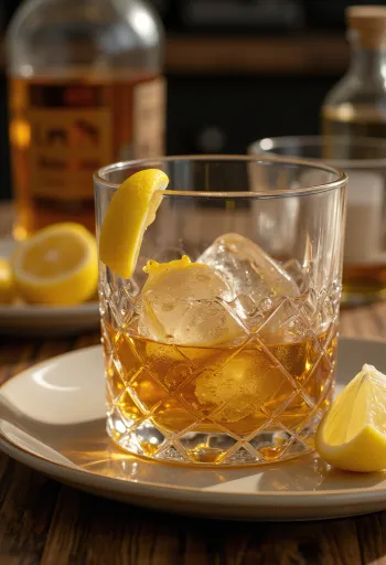 مشروب العسل والليمون في كوب