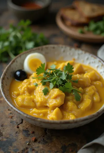 آهي دي غالينا بالكزبرة مقدم مع صلصة كريمية