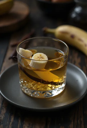 شراب الموز المركز في زجاجة