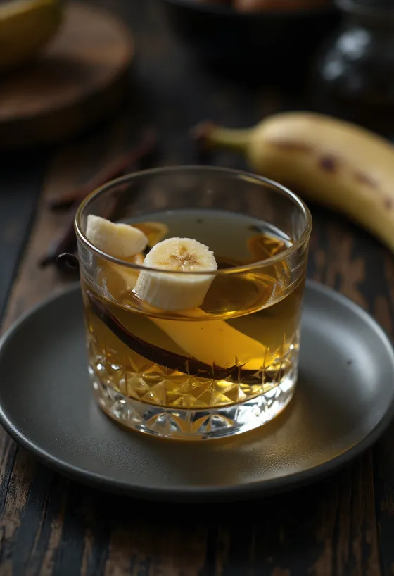 شراب الموز المركز في زجاجة