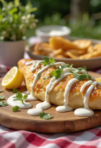 لحم بعجين ساخن يقدم مع صوص الزبادي المنعش