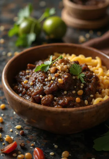 مولي بوبلانو مقدم مع لحم الدجاج والأرز