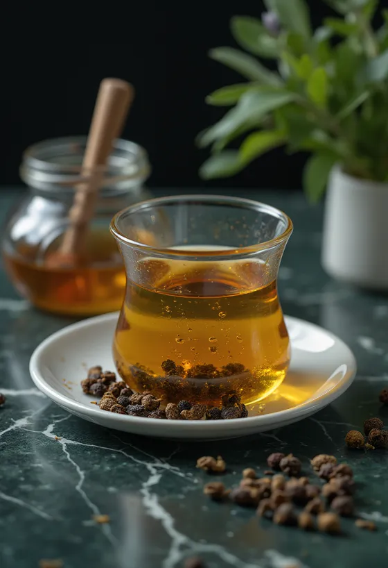 شاي النعناع الفلفلي يقدم طازجًا
