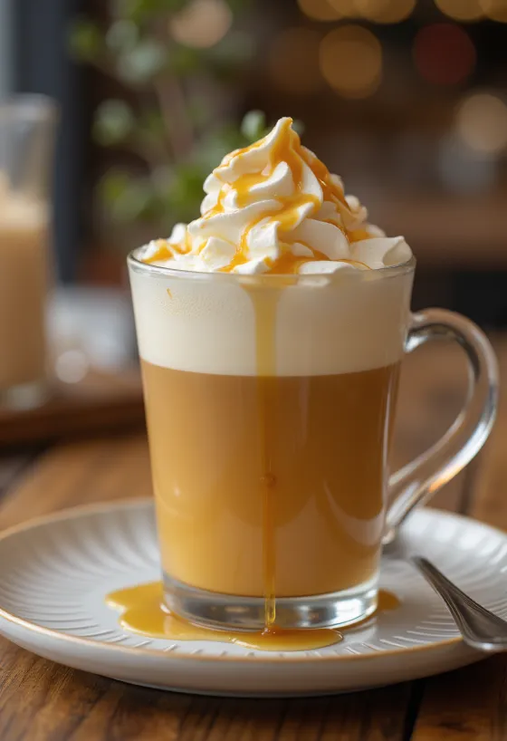 سيدر العسل والكراميل في كوب