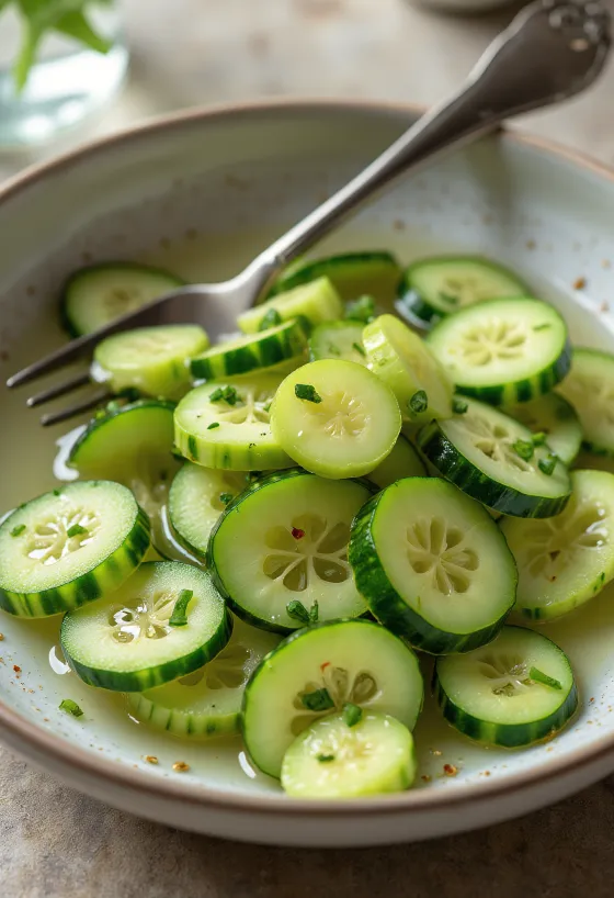 شرائح خيار مخلل مقدمة في برطمان