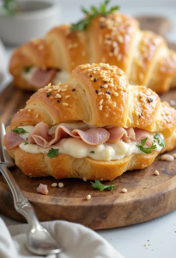 كرواسون بالفجل الحار مقدم للتقديم