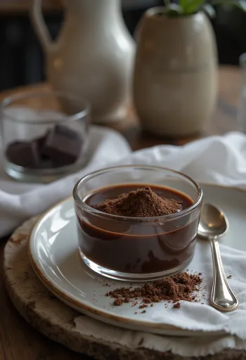 مشروب الشوكولاتة مقدم في زجاجة