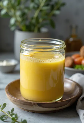 صلصة ديجون بالعسل مقدمة مع السلطة