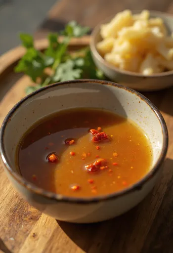 صلصة العسل والزنجبيل مقدمة مع الخضروات المشوية