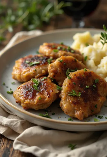 كبدة دجاج مقلية مقرمشة، تقدم مع خبز طازج وبصل أحمر