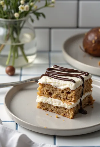 كعكة الكستناء بدون سكر بكريمة الماسكربون والشوكولاتة الداكنة