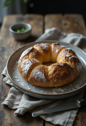 خبز رويسليبا الطازج، بقشرة مقرمشة وداخل طري