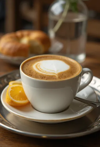 لاتيه القرفة والزنجبيل، مشروب قهوة مزين بعود قرفة وزنجبيل