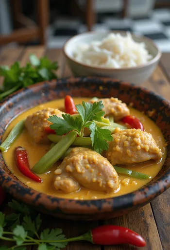 بيكول اكسبرس فاصوليا مجنحة تقدم مع توابل وكزبرة