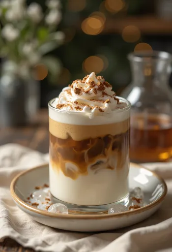 قهوة مثلجة بسيطة مقدمة طازجة