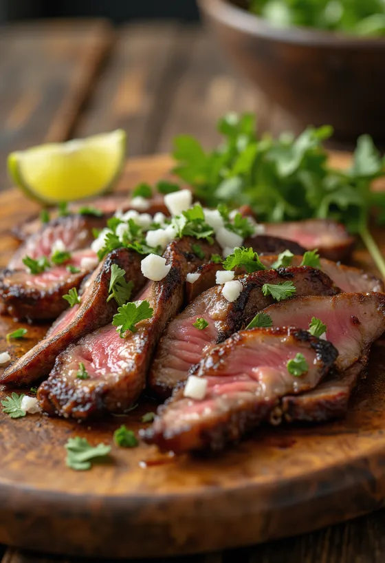 كارني أسادا مقدمة مع التورتيلا والسلطة