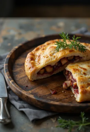 كالزوني الصياد مخبوز بلون ذهبي