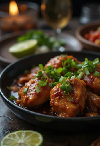 أدوبو دجاج متبل، لحم دجاج وتوابل غنية