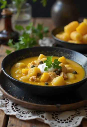 أجياكو مع نبات الكبر، يقدم مع خضروات وبهارات غنية